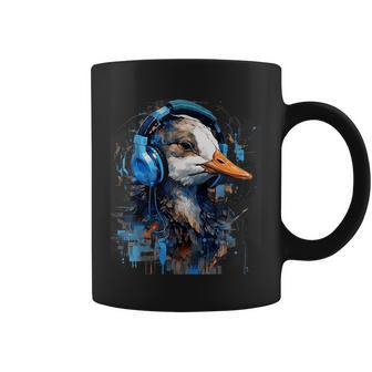 Rave Edm Goose Headphone Coffee Mug | Mazezy