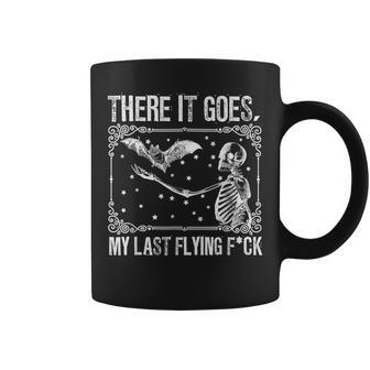 There It Goes My Last Flying F Skeletons Halloween Coffee Mug - Seseable