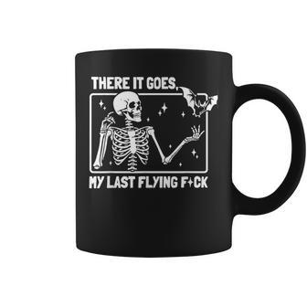 There It Goes My Last Flying F Skeletons Halloween Coffee Mug | Mazezy AU
