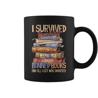 Read Banned Books I Survived Reading Banned Books Coffee Mug - Monsterry UK