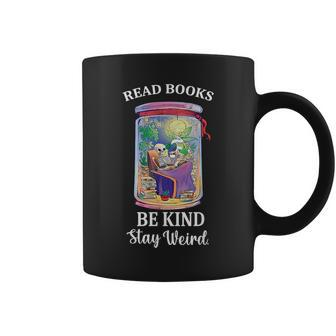 Read Books Be Kind Stay Weird Funny Skull Book Lover Vintage Be Kind Funny Gifts Coffee Mug | Mazezy CA