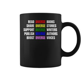 Read Diverse Books Reading Equality Book Lover Reading Funny Designs Funny Gifts Coffee Mug | Mazezy DE