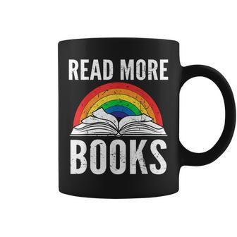 Read More Books School Reading Vintage Retro Rainbow Teacher Coffee Mug - Thegiftio UK