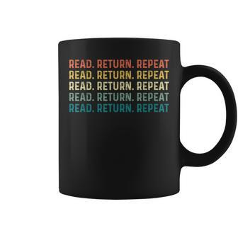 Read Return Repeat Cute Librarian Library Worker Coffee Mug - Thegiftio UK