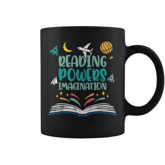 Reading Powers Imagination Cute Teacher Librarian Book Lover Gifts For Teacher Funny Gifts Coffee Mug | Mazezy