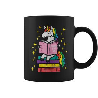 Reading Unicorn Cute Book Lover Bookworm Girls Coffee Mug | Mazezy