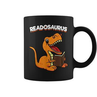 Readosaurus Dinosaur Reading Books Dino Read Bookworm Coffee Mug | Mazezy