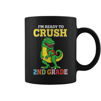 Im Ready To Crush 2Nd Grade Dinosaur Boy First Day Of School Coffee Mug | Mazezy