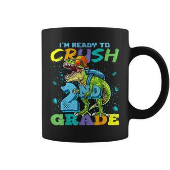 Im Ready To Crush 2Nd Grade T Rex Dinosaur Back To School Coffee Mug - Seseable