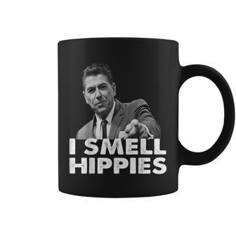 Reagan Ronald Conservative Smell Hippies Merica Coffee Mug - Monsterry