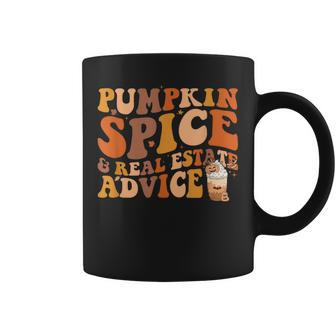 Real Estate Halloween Pumpkin Spice And Real Estate Advice Coffee Mug - Seseable