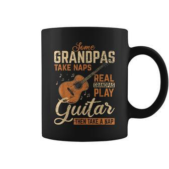Real Grandpas Play Guitar Then Take Nap Funny Guitarist Coffee Mug - Seseable