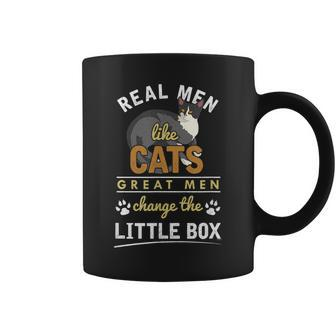 Real Men Like Cats Pets Cat Dad Funny T Coffee Mug | Mazezy