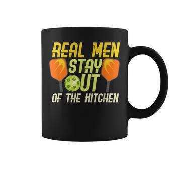 Real Men Stay Out Of The Kitchen For Pickleball Ball Player Coffee Mug | Mazezy