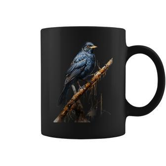Realistic Blackbird Nature Trees Birds Coffee Mug - Seseable