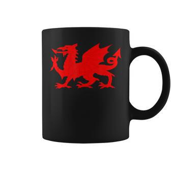 Red Dragon Wales Welsh Flag Soccer Football Fan Jersey Coffee Mug | Mazezy