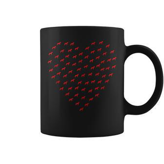 Red Estonian Hound Valentines Day Dog Heart Coffee Mug | Mazezy