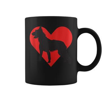 Red Heart Cute Dog Bouvier Des Ardennes Coffee Mug | Mazezy