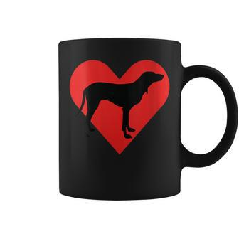 Red Heart Dog Ariegeois Coffee Mug | Mazezy