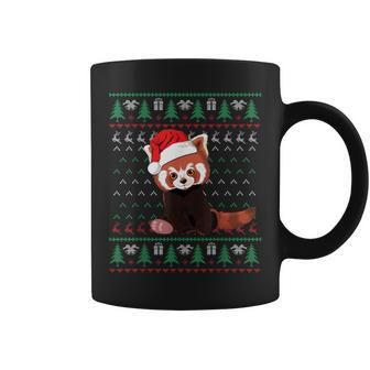 Red Panda Christmas Ugly Sweater Xmas Pajamas Coffee Mug | Mazezy
