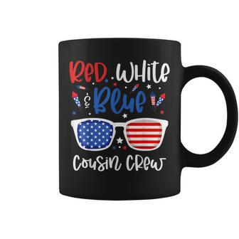 Red White & Blue Cousin Crew 4Th Of July Kids Usa Sunglasses Coffee Mug | Mazezy