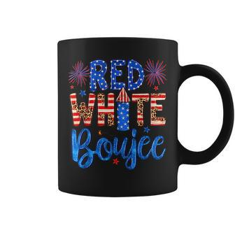 Red White & Boujee Summer Funny Drinking 4Th Of July Us Flag Coffee Mug | Mazezy