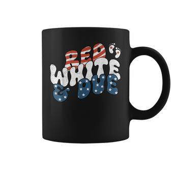 Red White And Due Happy 4Th Of July Patriotic American Flag Coffee Mug | Mazezy
