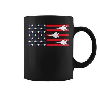 Red White Blue Air Force Flyover Proud American Independence Coffee Mug | Mazezy