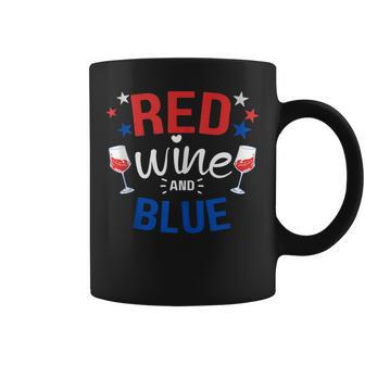 Red Wine And Blue 4Th Of July Wine Lover Memorial Day Party Coffee Mug | Mazezy