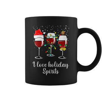 Red Wine Drinking Holiday Christmas Wine Glass Coffee Mug | Mazezy
