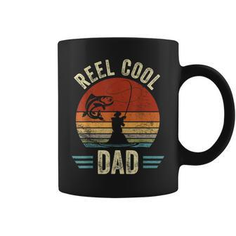 Reel Cool Dad Fathers Day Fisherman Fishing Vintage Coffee Mug | Mazezy