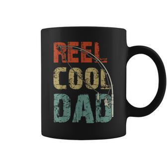 Reel Cool Dad Funny Fishing Fathers Day Fisherman Daddy Coffee Mug | Mazezy