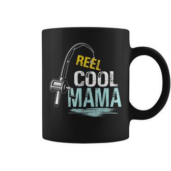 Reel Cool Mama Fishing Fisherman Funny Retro Gift For Women Coffee Mug | Mazezy AU