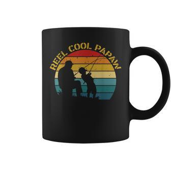 Reel Cool Papaw Fishing Dad Fathers Day Gift For Fisherman Coffee Mug | Mazezy