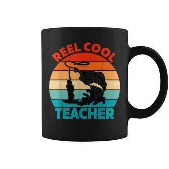 Reel Cool Teacher Fisher Fisherman Fathers Day Coffee Mug | Mazezy