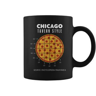 Regional Pizza Chicago Tavern Style Cut Slice Pepperoni Coffee Mug | Mazezy