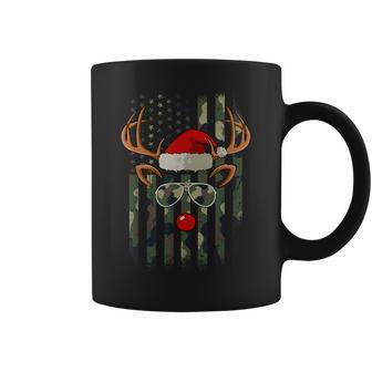 Reindeer Camo American Flag Christmas Pajama X-Mas Veteran Coffee Mug - Thegiftio UK