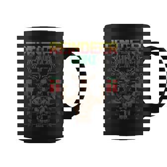 Reindeer Gainz Brodolf Ugly Christmas Sweater Gym Workout Coffee Mug - Monsterry