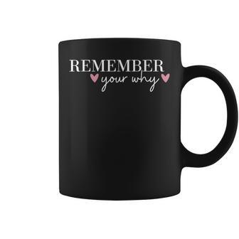 Remember Your Why Inspirational Quotes Inspirational Coffee Mug - Seseable