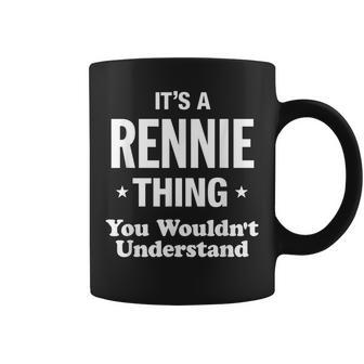 Rennie Thing Family Last Name Funny Funny Last Name Designs Funny Gifts Coffee Mug | Mazezy