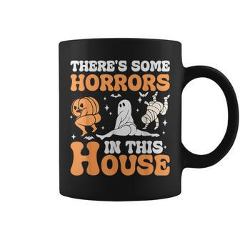 There's Some Horrors In This House Halloween Ghost Pumpkin Coffee Mug - Seseable