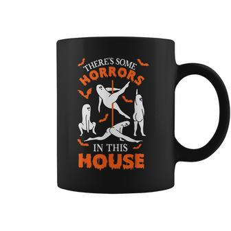 There's Some Horrors In This House Spooky Ghost Halloween Coffee Mug - Seseable