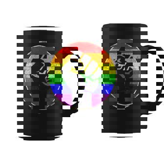 Resist Fist Rainbow Lesbian Gay Lgbt Strength Power & Pride  Coffee Mug