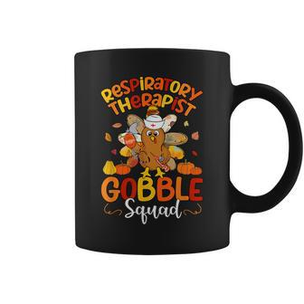 Respiratory Therapist Gobble Squad Turkey Fall Thanksgiving Coffee Mug - Seseable