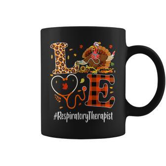 Respiratory Therapist Love Thanksgiving Leopard Turkey Coffee Mug | Mazezy