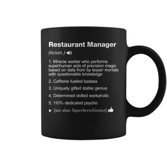 Restaurant Manager Job Definition Meaning Funny Coffee Mug | Mazezy