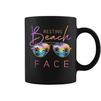 Resting Beach Face Vintage Retro Beach Vacation For Womens Coffee Mug | Mazezy