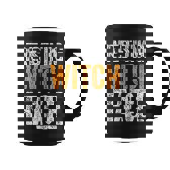 Resting Witch Face Distressed Funny Halloween Gift For Womens Halloween Funny Gifts Coffee Mug | Mazezy