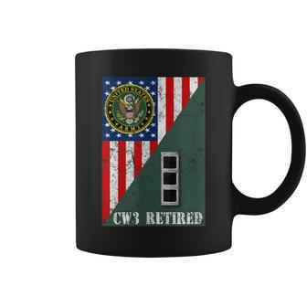 Retired Army Chief Warrant Officer Cw3 Half Rank & Flag Coffee Mug | Mazezy UK