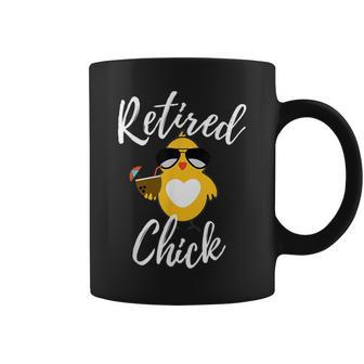 Retired Chick Funny Retirement Party Chicken Gift Idea Retirement Funny Gifts Coffee Mug | Mazezy